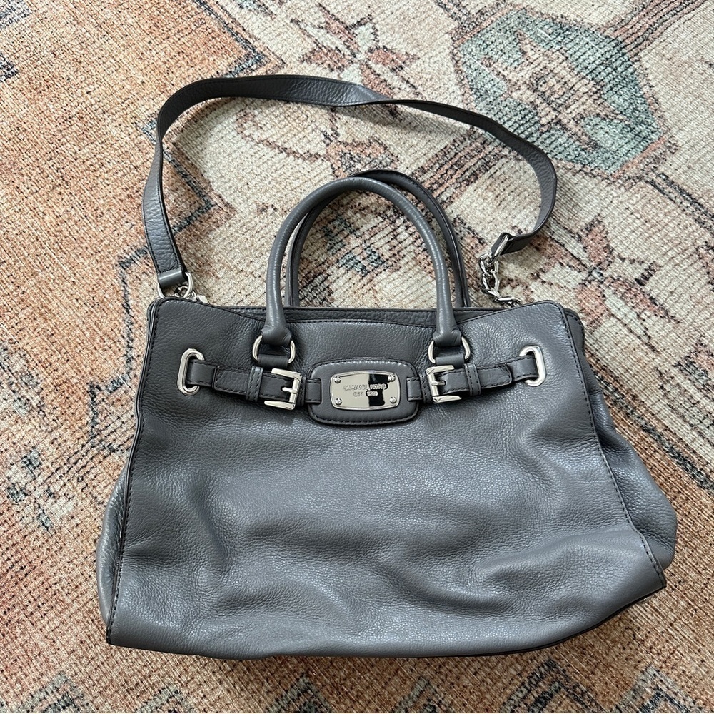 Michael Kors Grey Leather Handbag